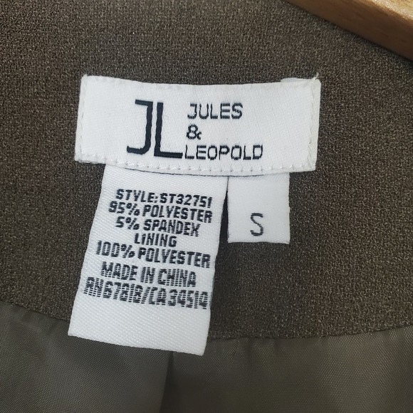Jules & Leopold open front zipper blazer size small - Picture 3 of 4
